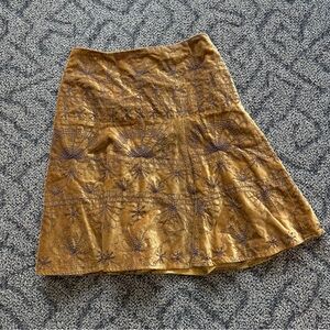 Vintage Nanette Lepore Gold Velvet Skirt